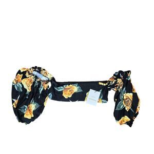 Onia x WeWoreWhat Ravello Top Small Floral Puff Sleeve